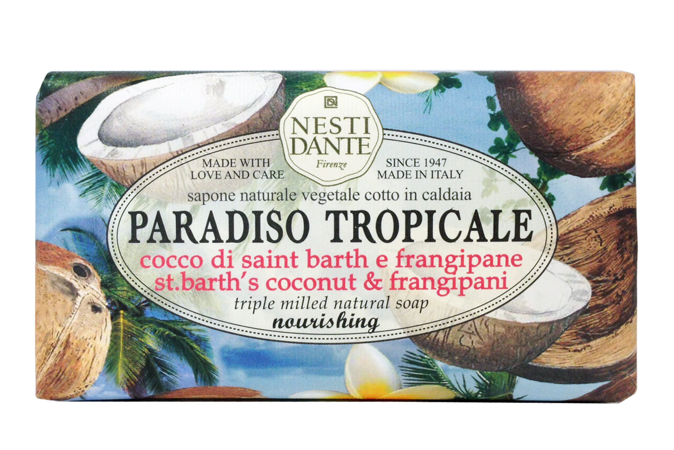 PARADISO TROPICALE - Jabón Vegetal - Coco y Flor de Frangipane - 250g