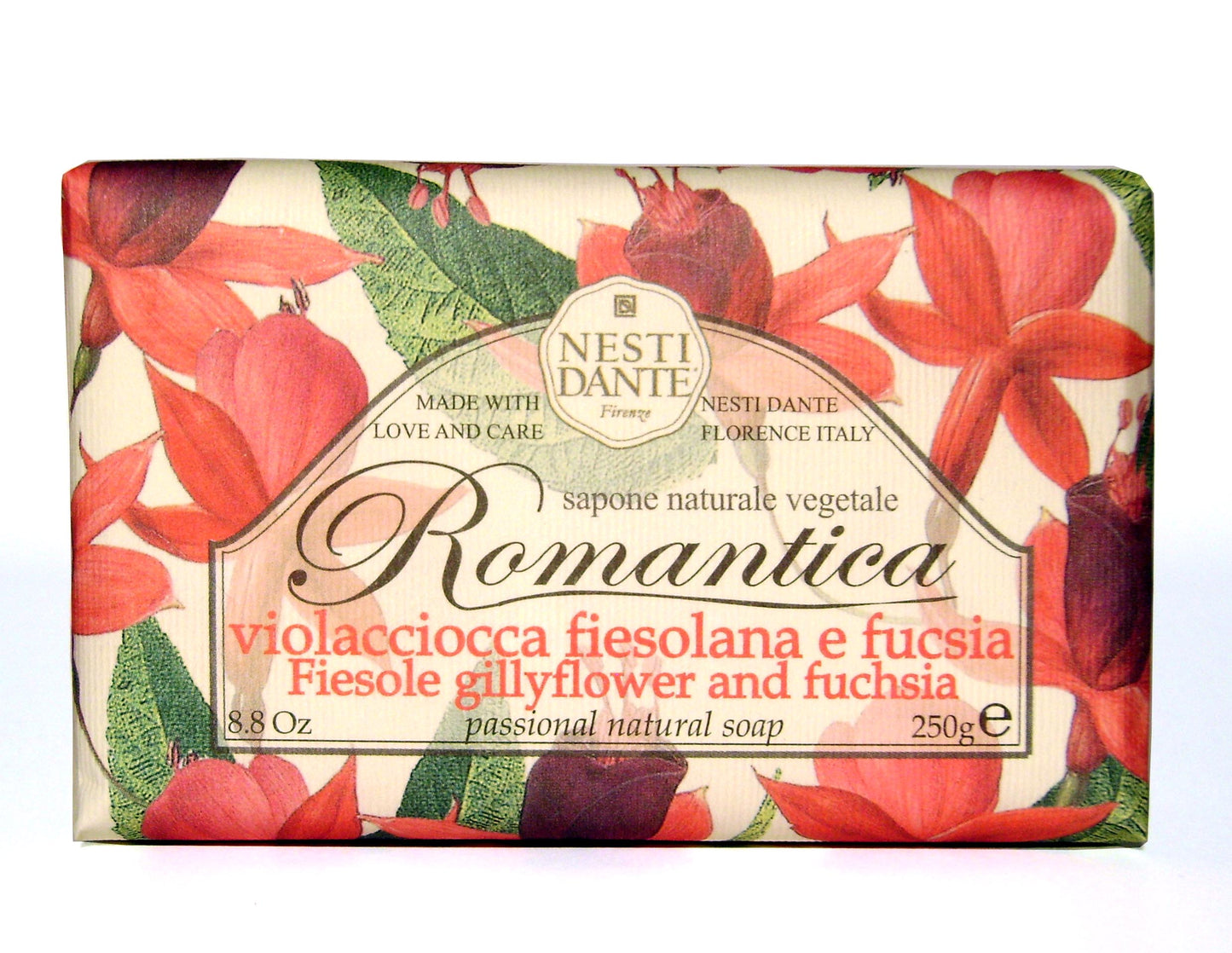 ROMANTICA - Jabón Vegetal - Alhelí y Fucsia - 250g